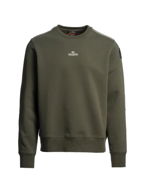 Parajumpers Fergus logo-patch sweatshirt Green 26WMPMFLRE01P370356