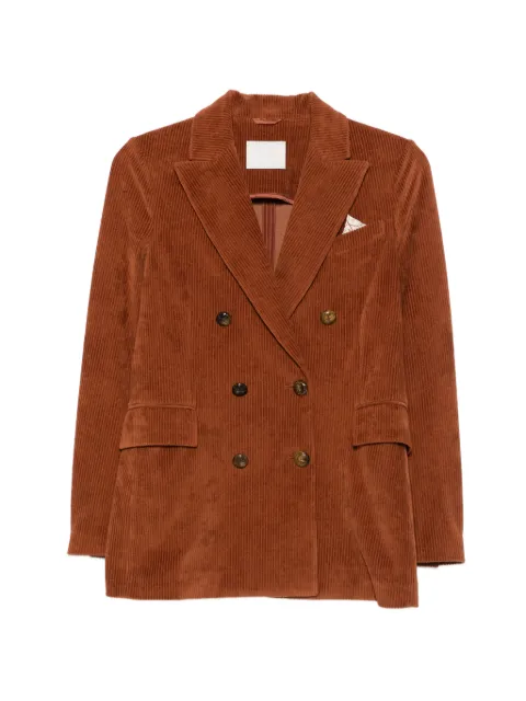 Circolo 1901 double-breasted corduroy blazer Brown FD4076