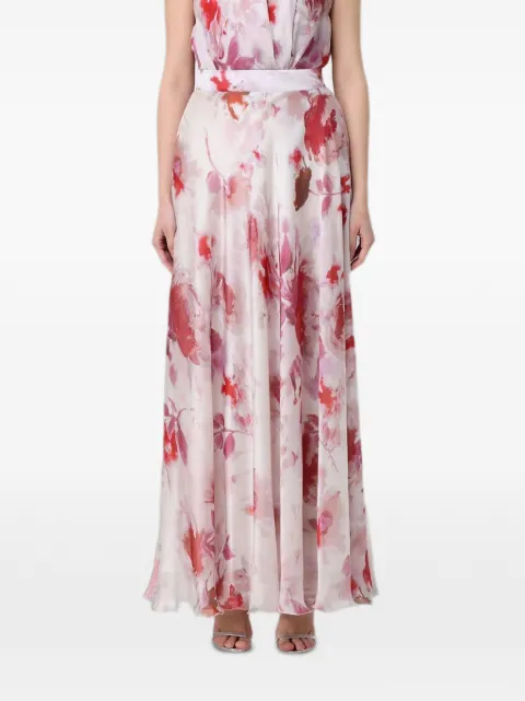Hanita floral-print chiffon skirt Neutrals HG10514624