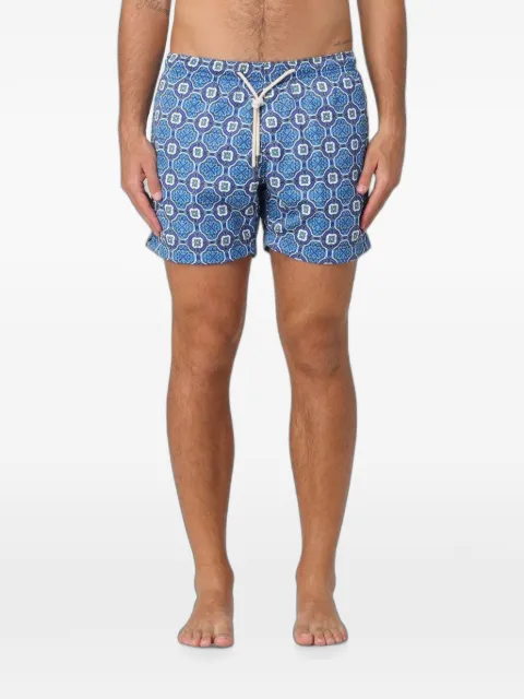 PENINSULA SWIMWEAR Santo Stefano geometric-print swim shorts Blue P26SBS002PQ01