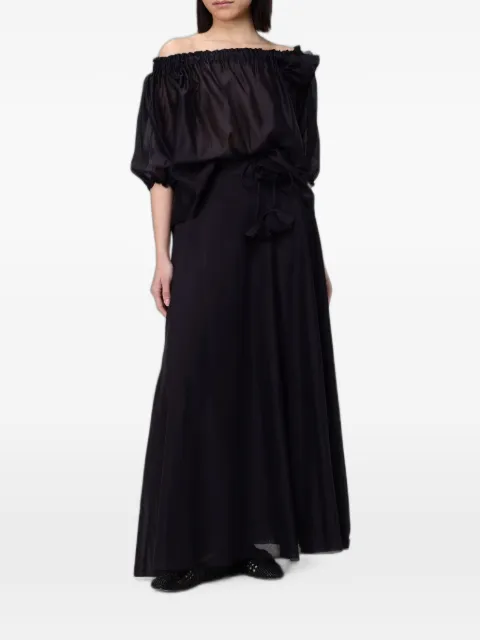 Hanita floral-detail long skirt Black HG10484582