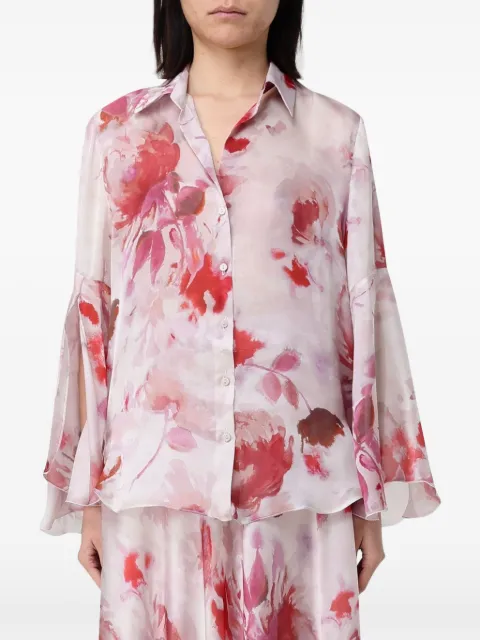 Hanita floral-print bell-sleeve shirt Neutrals HC6964624PANNA