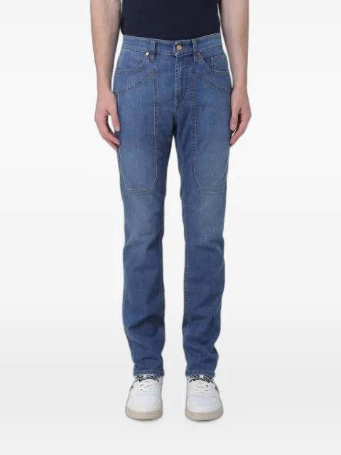JECKERSON slim-fit patch-detail jeans Blue PA077DENI047D143