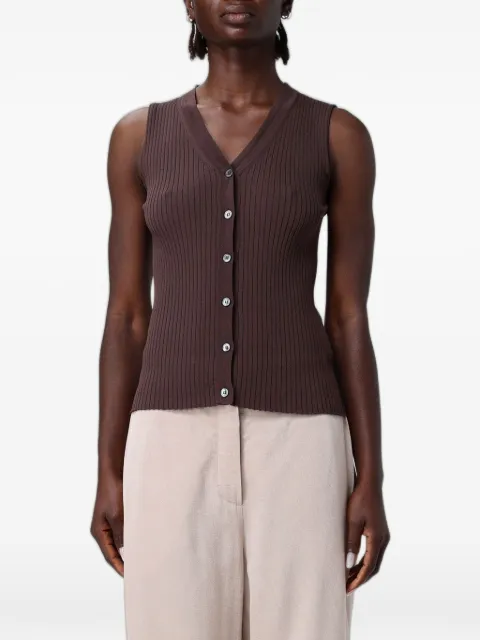 Antonio Marras ribbed-knit V-neck gilet Brown MBOL266VE700