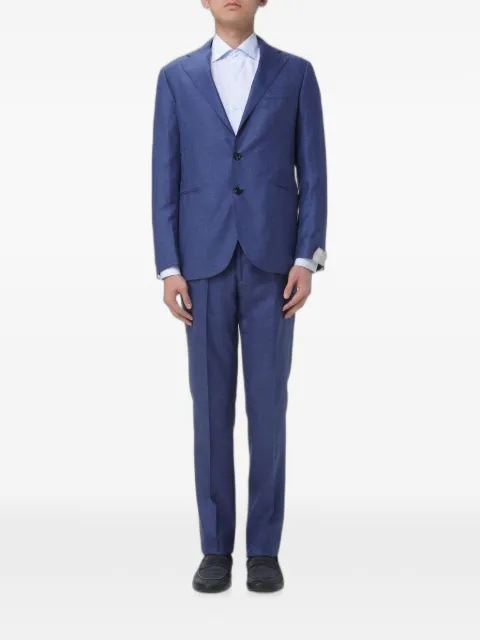 Luigi Borrelli single-breasted wool suit Blue 201031PROCIDA4