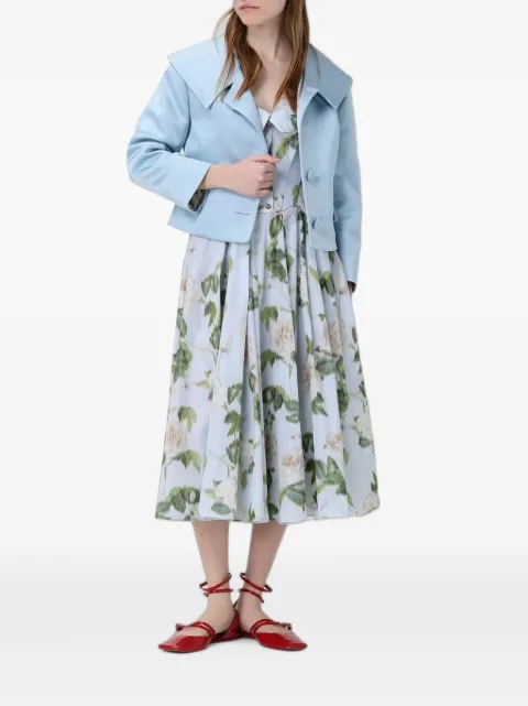 Antonio Marras floral-print off-shoulder midi dress Blue MABM358CE7VE