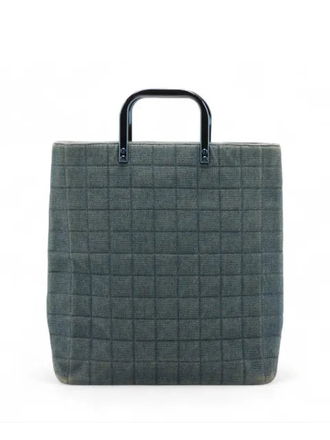 CHANEL Pre-Owned 2000-2002 CC Chocolate Bar Denim tote bag Blue SWXQA39Q8QJA0LU9