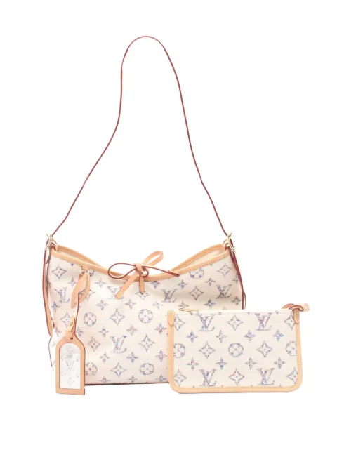 Louis Vuitton Pre-Owned 2022 Monogram Jacquard Caryall NM PM shoulder bag White IRC1SVO1MJU0W553