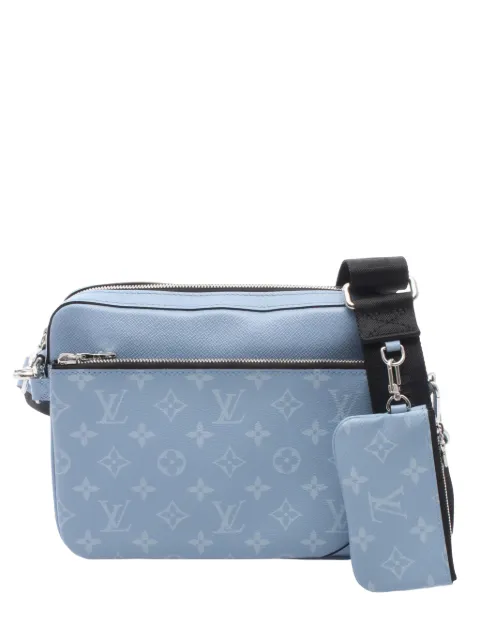 Louis Vuitton Pre-Owned 2021-2026 Monogram Taigarama Trio Messenger crossbody bag Blue 0K9T25UOHC7MXK3J