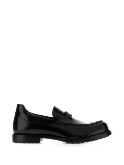 Balenciaga logo-plaque loafers Black 876333WBEC1