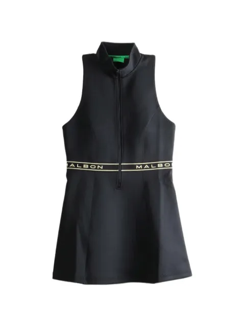 Malbon Golf Kaleen logo-detail sleeveless mini dress Black MW0198