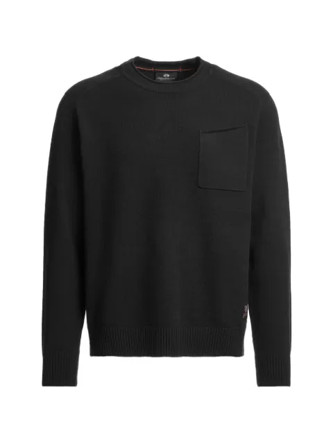 Parajumpers patch-pocket crew-neck sweater Black 26WMPMKNLW01P280541