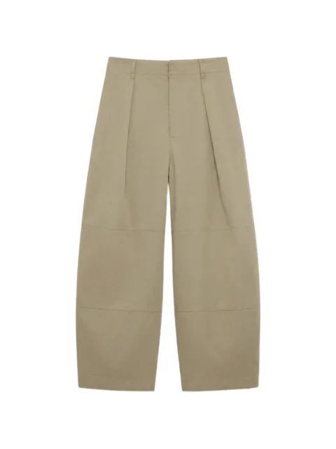 LOEWE cropped trousers in cotton Green S359Y04XJE