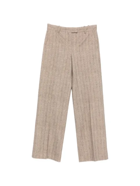 Circolo 1901 herringbone-pattern straight-leg trousers Neutrals FD4110