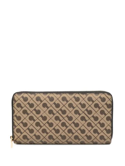 Gherardini Millerighe logo-print zip-around wallet Brown GHW0103ZIPROUNDWALLETMOKA