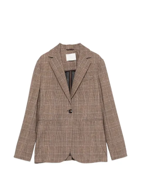 Circolo 1901 check-print single-breasted blazer Brown FD4117