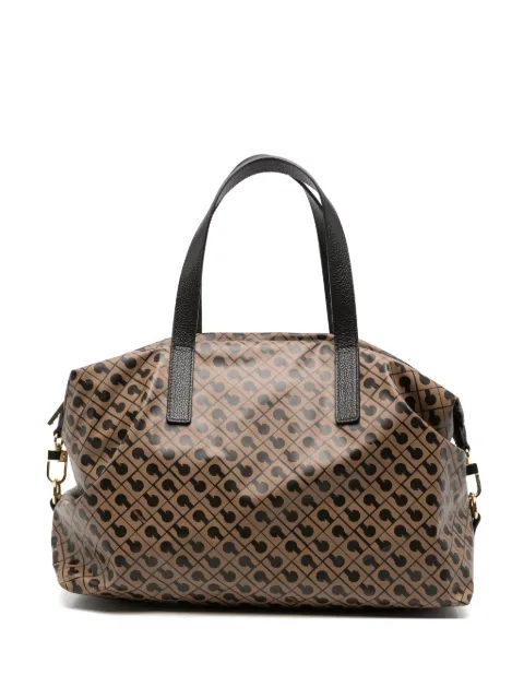 Gherardini monogram-print Bowling shoulder bag Brown GH0995BOWLINGTOFFEE