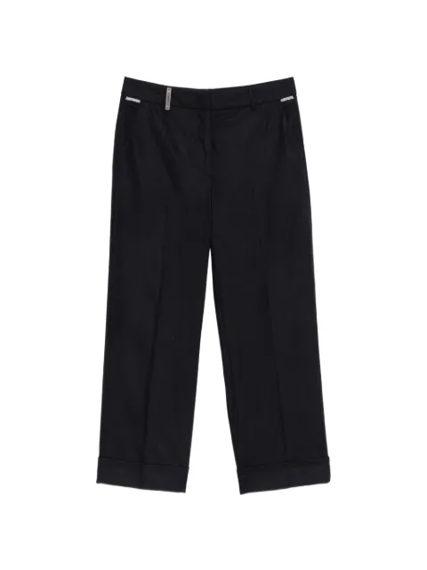 Peserico pressed-crease turned-up trousers Blue A0487703358961