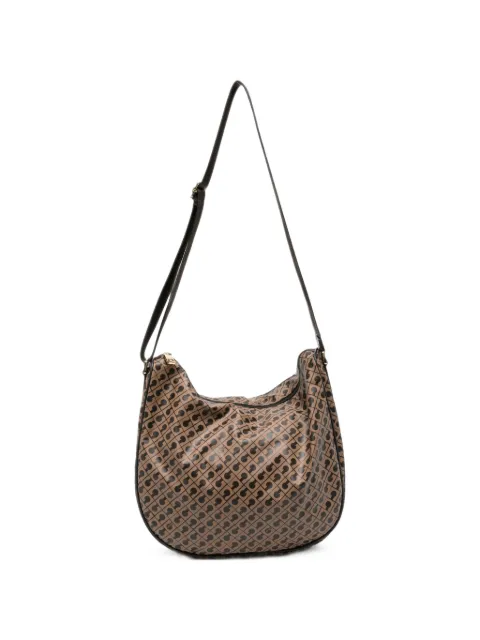 Gherardini logo-print shoulder bag Neutrals GHB0312MEDIUMSATCHELTOFFEE