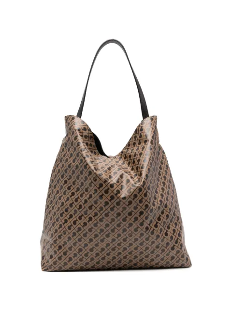 Gherardini monogram-print tote bag Brown GH2482