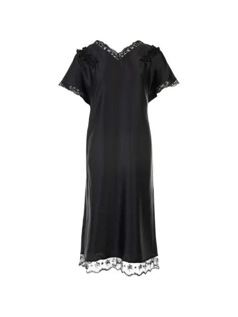 Simone Rocha lace-trim cut-out midi dress Black 7496