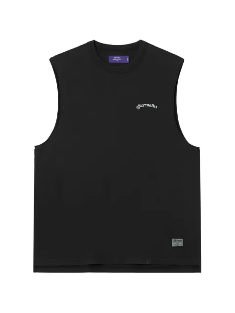 aftermaths graphic-print cotton tank top Black AFMVTM01492X