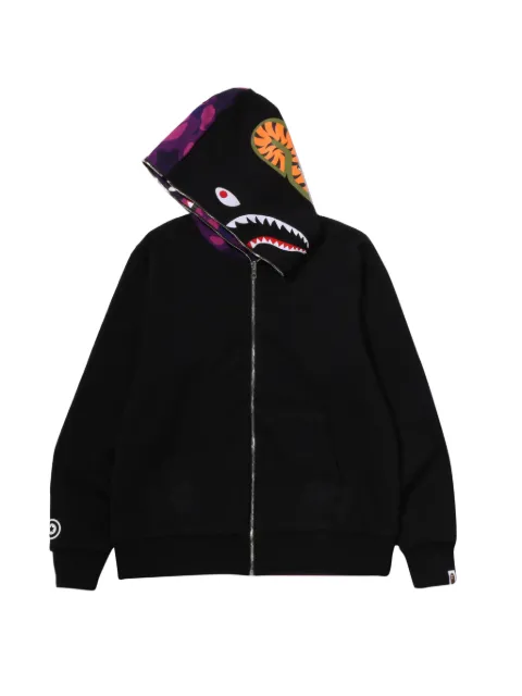 A BATHING APE® Shark camouflage hoodie Black 001ZPM201004M