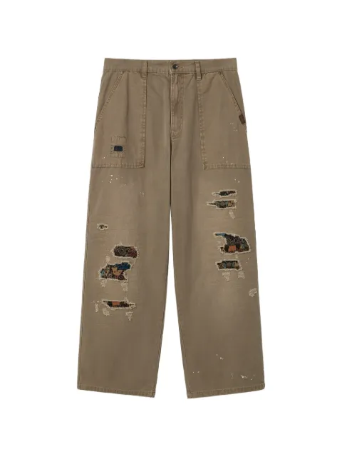 aftermaths paint-splatter distressed-effect jeans Neutrals AFMPTM01422X