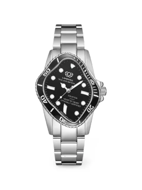 LAARVEE asymmetric-case 37mm watch Black PEA101SBLK