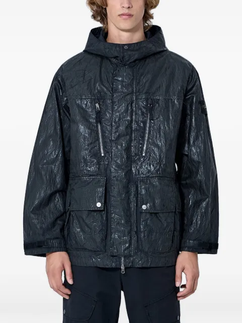 Stone Island hooded zip-up jacket Black L2S15Q100027S0459