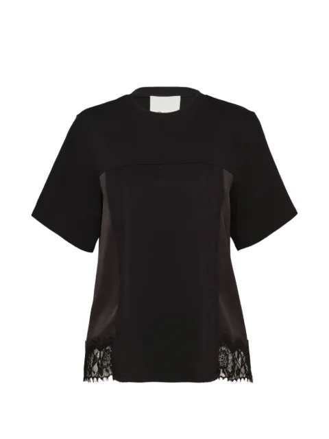 3.1 Phillip Lim lace-trim T-shirt Black P26110414PJB