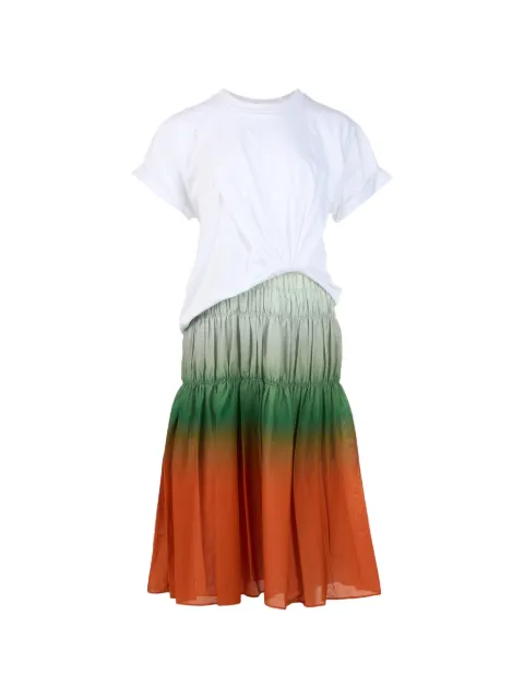 3.1 Phillip Lim Ombré Voile twist-detail ombré midi dress White P26191138PJB