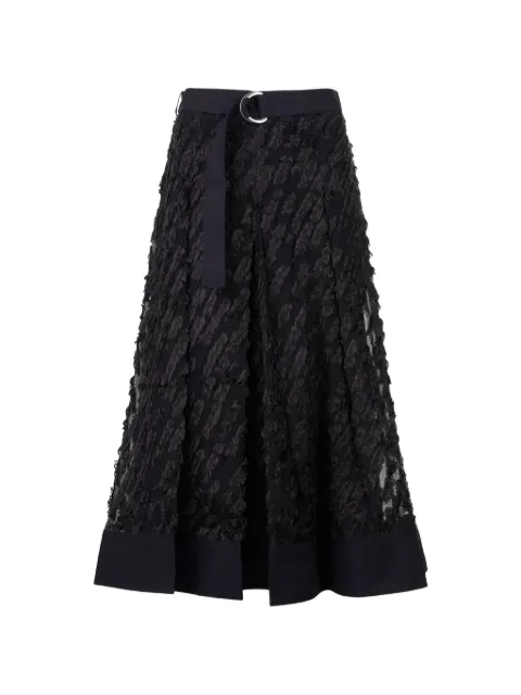 3.1 Phillip Lim belted textured-finish midi skirt Black P26136260OFC