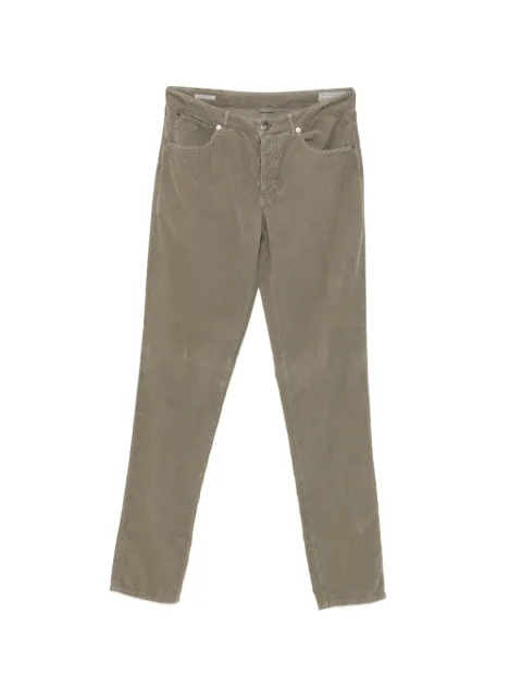 Brunello Cucinelli corduroy-texture trousers Green M279NI1780C6336