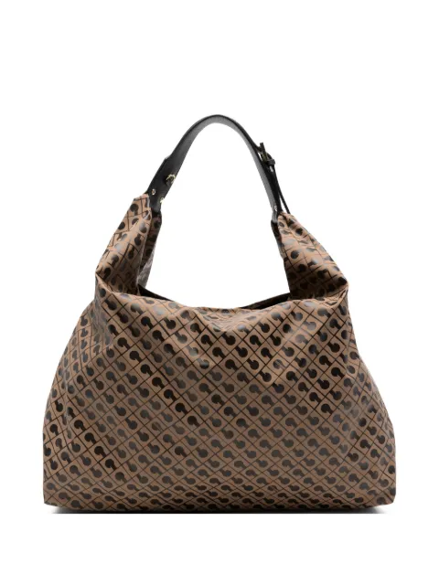 Gherardini monogram-print shoulder bag Brown GHB0310