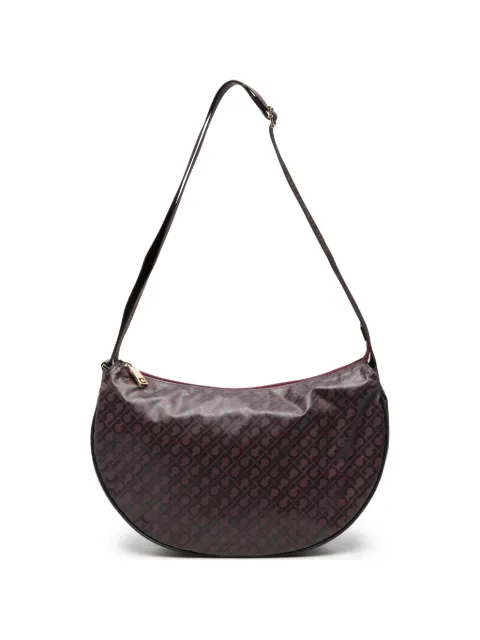 Gherardini small Hobo logo-print shoulder bag Purple GH0330SMALLHOBO