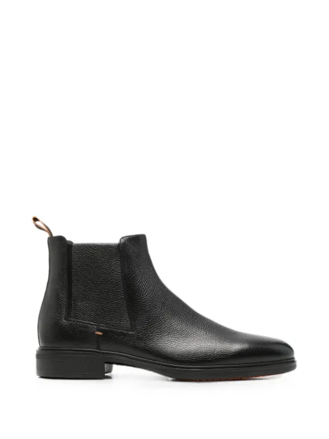 Santoni Easy grained leather Chelsea boots Black MGEO18937NEAXHAS