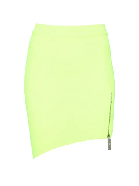 GCDS asymmetric knitted skirt Yellow FW20W030032