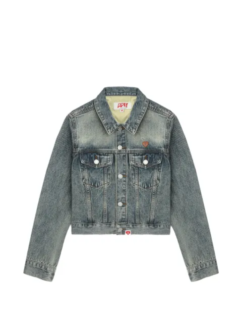 APEE™ by *A BATHING APE® logo-embossed denim jacket Blue 00CLJL702302L