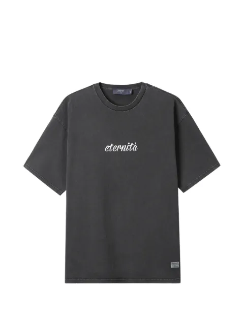 aftermaths slogan-print T-shirt Black AFMTEM01463X