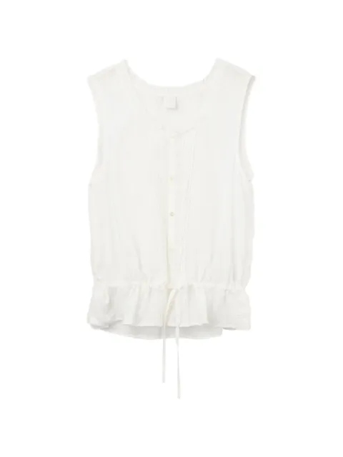 APEE™ by *A BATHING APE® pin-tuck drawstring top White 00CVTM202325L