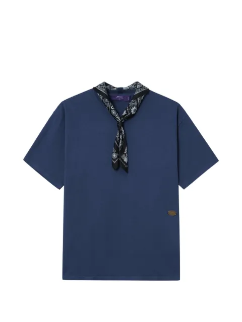 aftermaths bandana-detail T-shirt Blue AFMTEM01475X