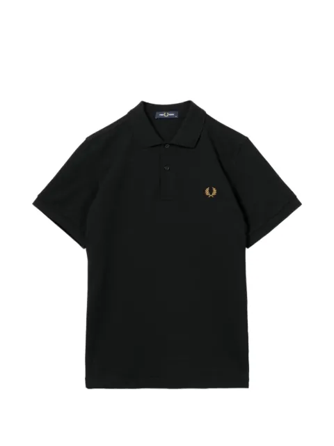 Fred Perry logo-embroidered polo shirt Black M6000