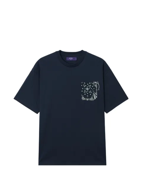 aftermaths bandana-print pocket T-shirt Blue AFMTEM01476X