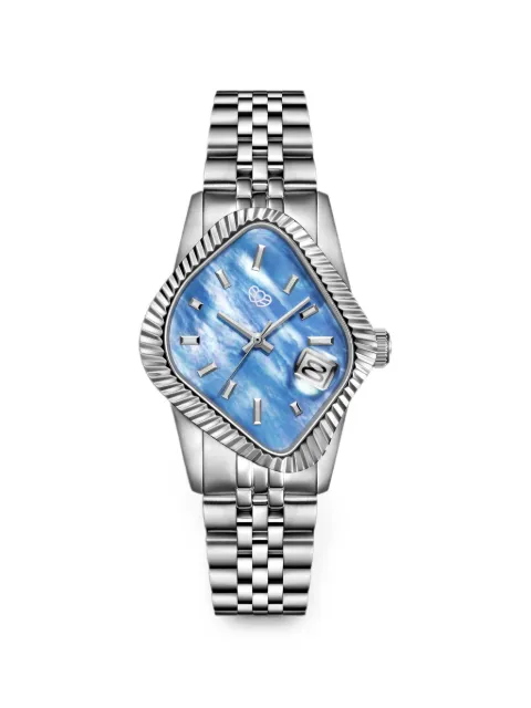 LAARVEE fluted-bezel 40mm watch Blue PEA003SBLUMOPSBLUMOP