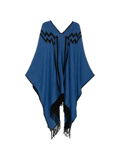 COUNTY OF MILAN fringed cape Blue CMHN003F20KNI001