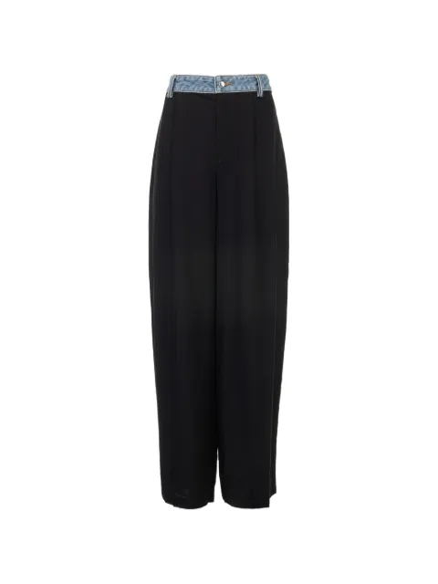 Alexander Wang denim waistband mid-rise pants Black 1WC3264044001