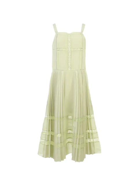 3.1 Phillip Lim lace-trim pleated midi dress Green P26191122DDP