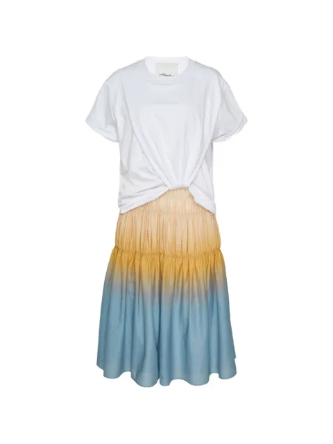3.1 Phillip Lim twist-detail midi dress White P26191138PJB
