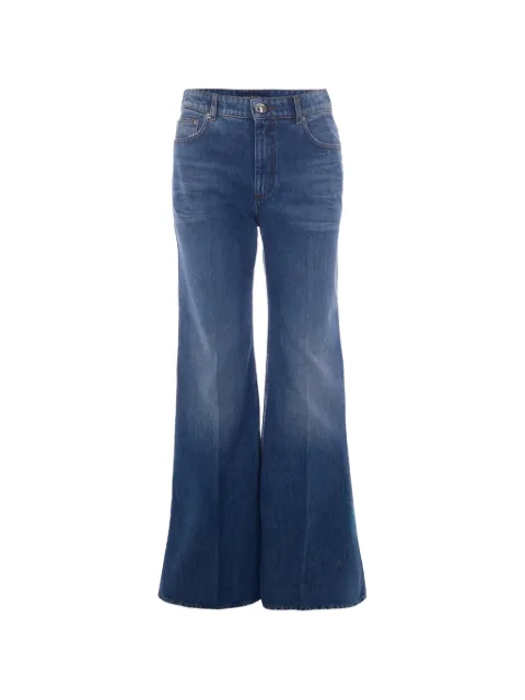 Sportmax logo-patch flared-leg jeans Blue 2622186065600